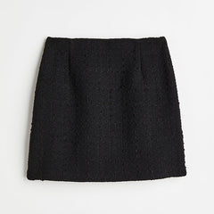Black mini skirt