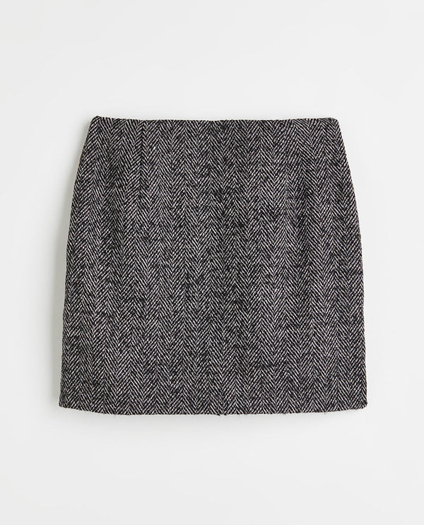 Black mini skirt
