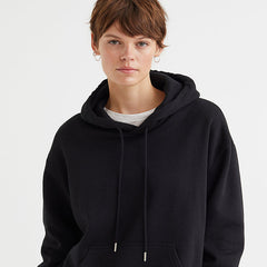 Relaxed black hoodie