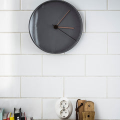Wall clock gray pink