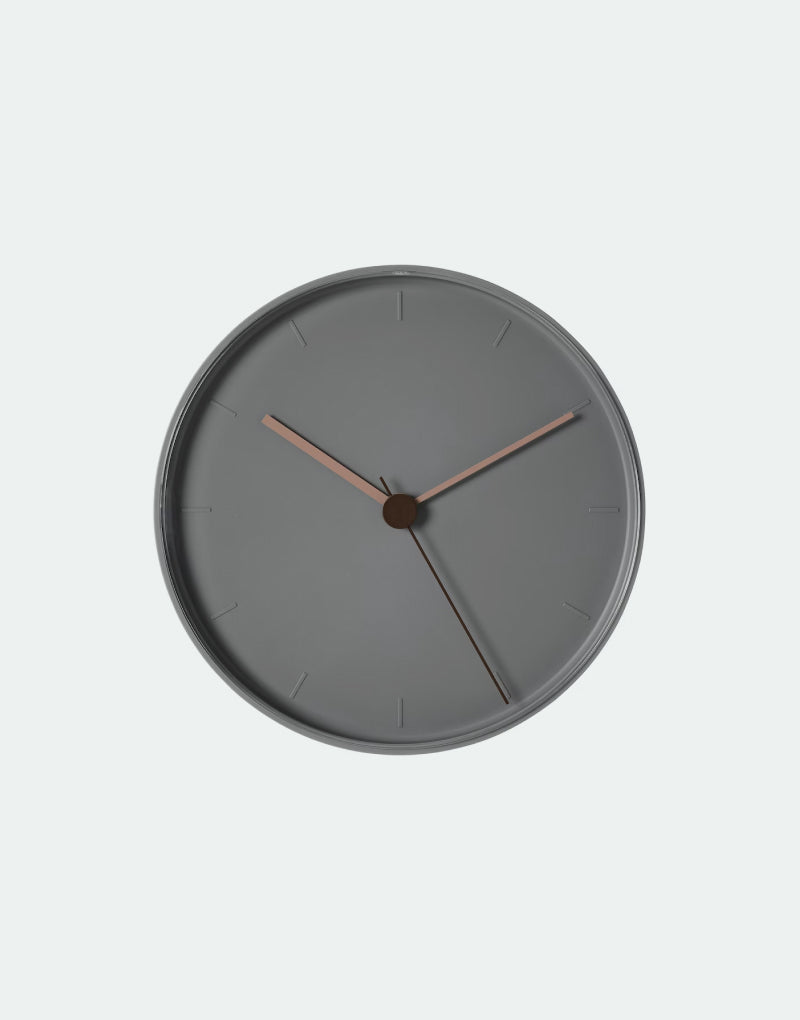 Wall clock gray pink