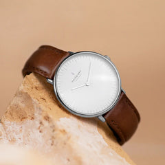 Brown leather watch