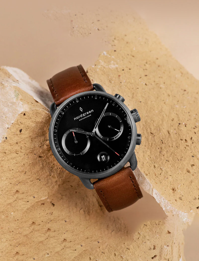 Silver dial watch