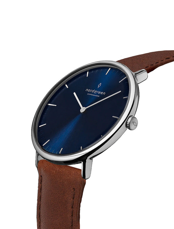 Brown leather watch