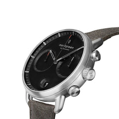 Silver dial watch