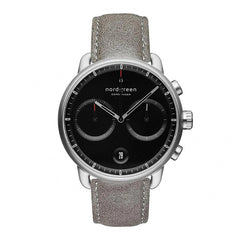 Silver dial watch